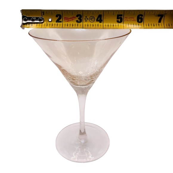 Expresso Martini Blush Gold Tint Luxury Glass Crackle Texture & Mid‑Century-4CT - Picture 10 of 13